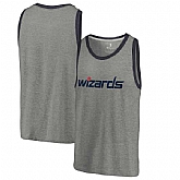 Washington Wizards Fanatics Branded Wordmark Tri-Blend Tank Top - Heathered Gray